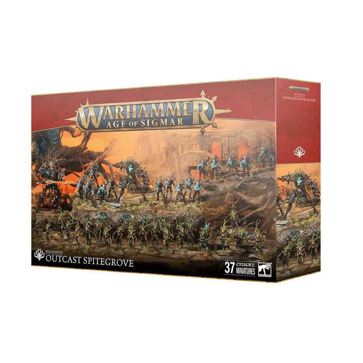 Разширение за игра Warhammer Age of Sigmar, Outcast Spitegrove Sylvaneth Battleforce 2025, Games Workshop, 601 части, сиво