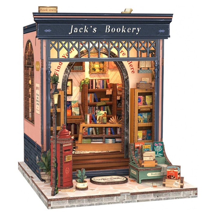 3D kirakó, Saját készítésű mini ház, Jack's Bookstore, Cutebee, 330 darabos
