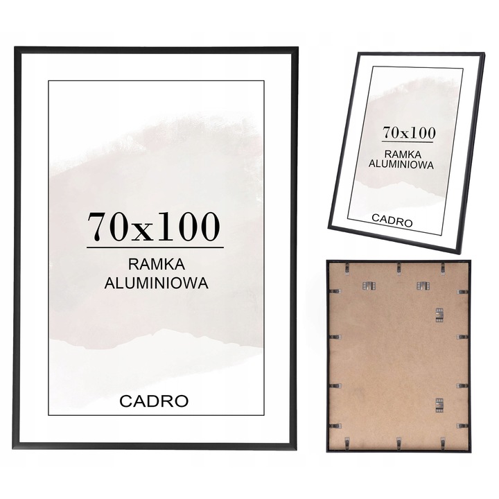Рамка Алуминий Черна 70x100 см, Модерен Дизайн, Лесен Монтаж