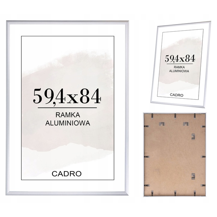 Сребърна алуминиева рамка за снимки 59x84 см