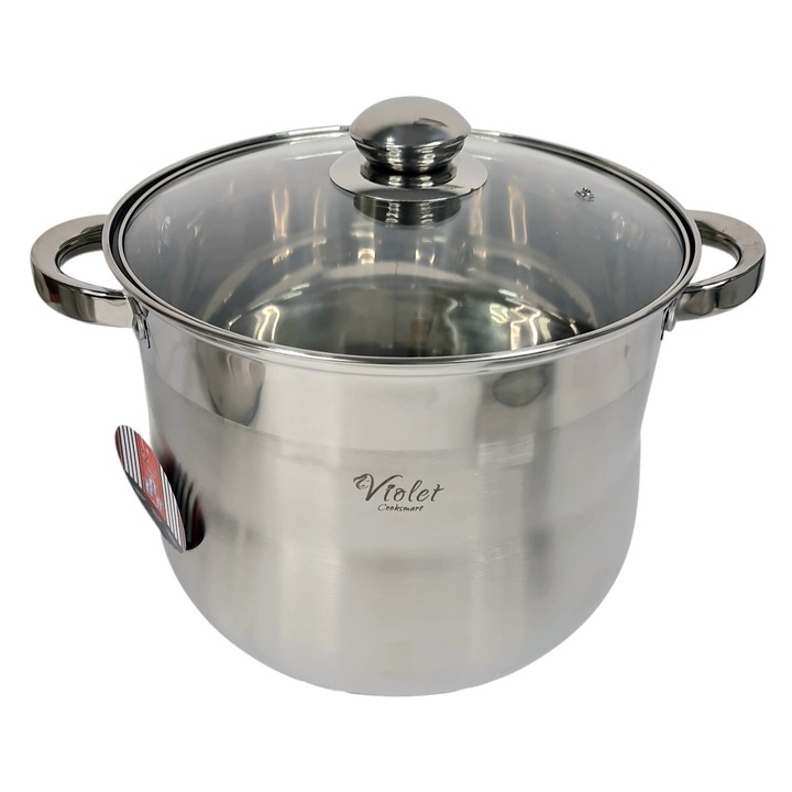 Set oale din inox 6 piese, 20x18cm, 22x19cm, 24x20cm, cu capac, pentru toate tipurile de plite