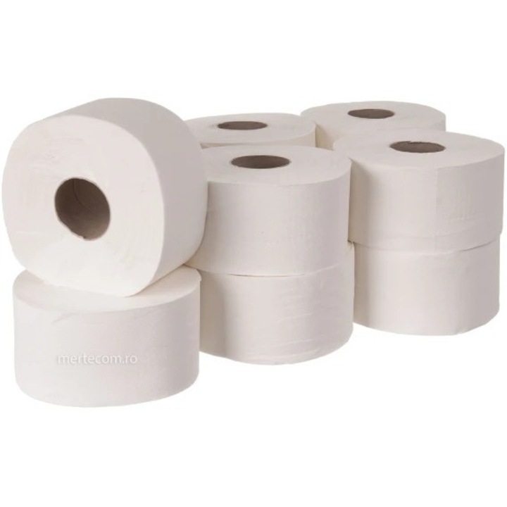 Hartie igienica profesionala Jumbo alba, 250g, 2straturi, 12 buc/bax