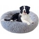 Culcus rotund pentru câini și pisici, moale, gri deschis, 80 cm