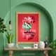 Cana Cu Bambi, Cu Textul "Squid Game" - Design 5, Ceramica, 330ML, Cu Maner si Interior Rosu