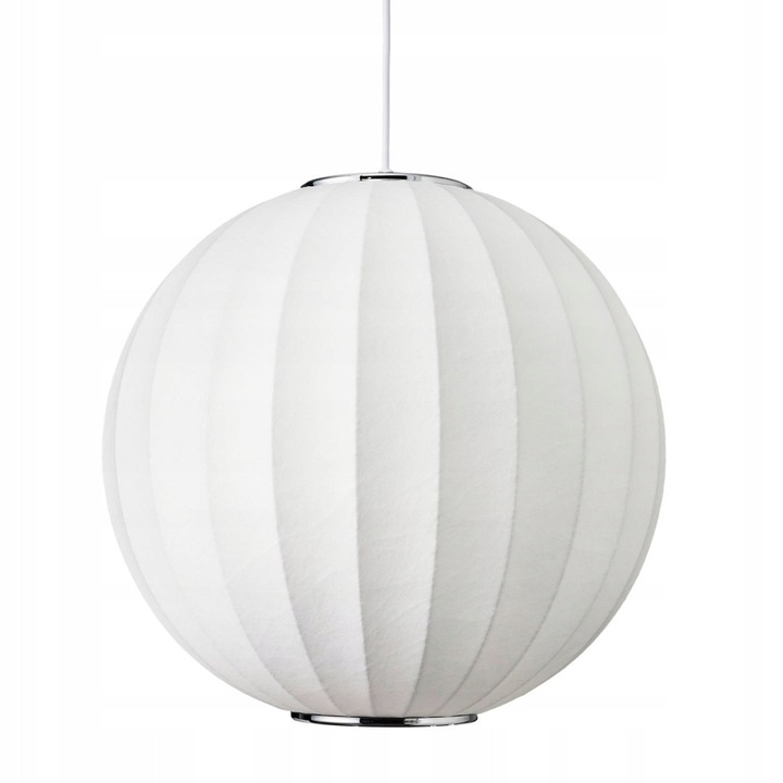 Lampa suspendata SILK Alba, Diametru 40 cm, Design Elegant
