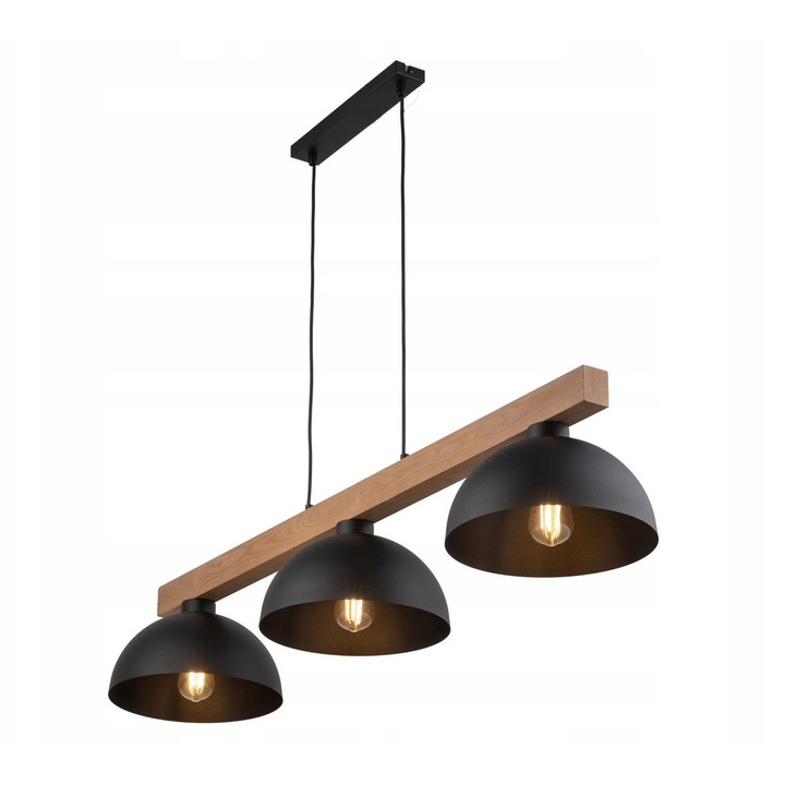 Lampa Suspendata OSLO BLACK 3 Puncte Lumina TK Lighting