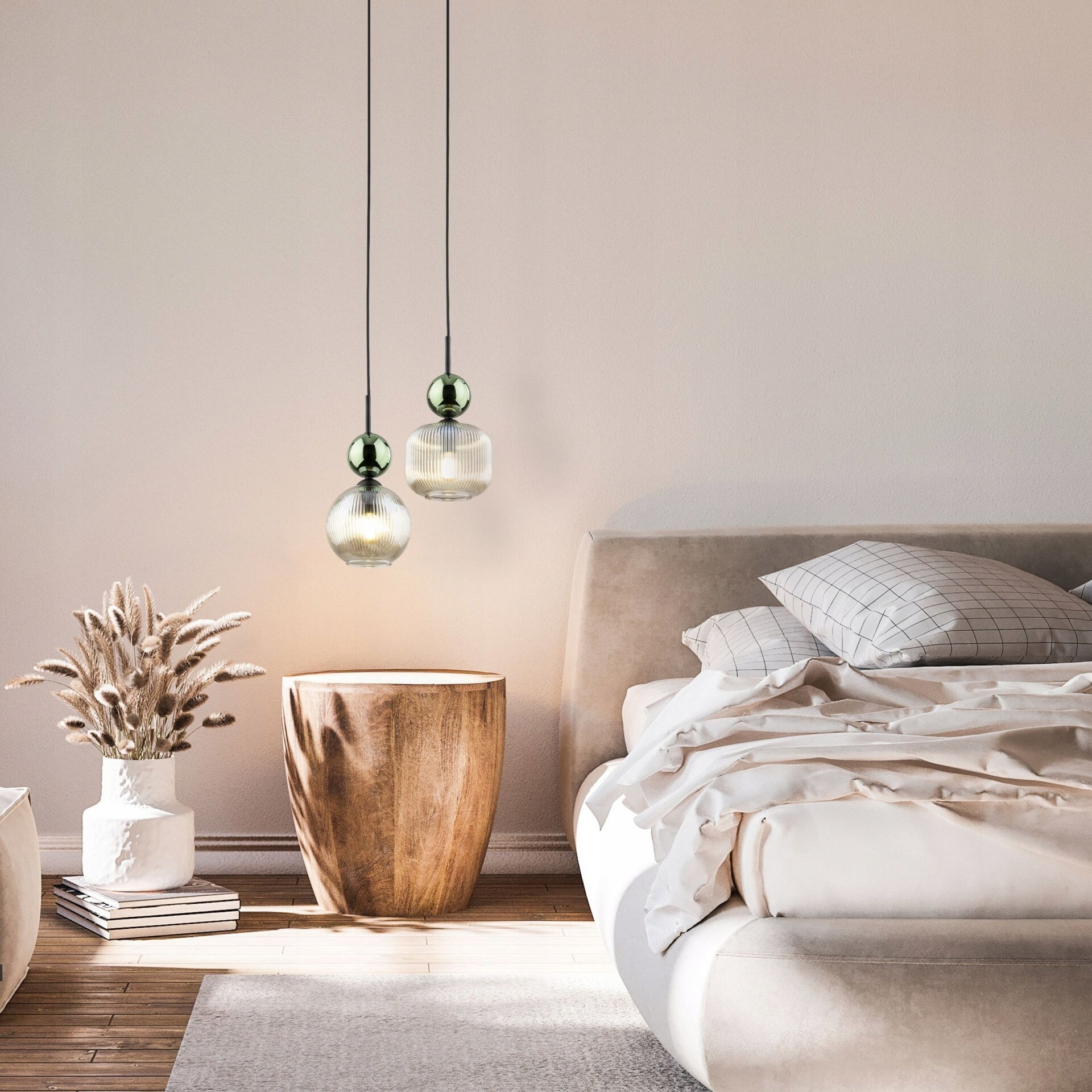 【R】SOPHIA PENDANT LAMP VASE Lampa Suspendata TK-Lighting SOPHIA, 1xE14, Verde Cognac - eMAG.ro