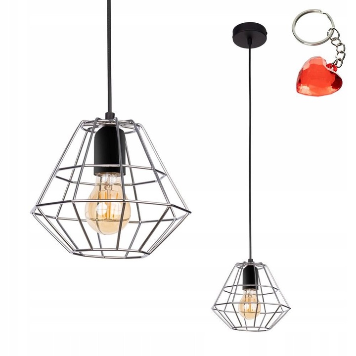 Lampa Suspendata Industriala BRYLANT TK Lighting E27 1x15W Crom