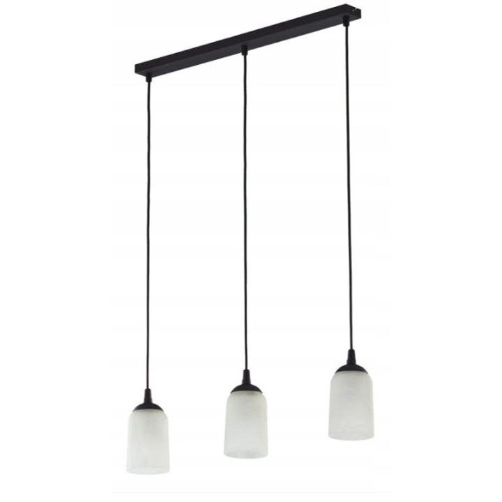Lampa Wisząca Cleo 969 LW3 AL12 TK-Lighting, 3xE27, Metal/Sticla, Alb/Negru