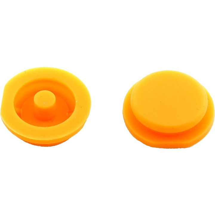 Membrana cauciuc pad, 2 butoane pentru cheie auto Smart Fortwo, City, Roadster – Techstar, culoare portocalie