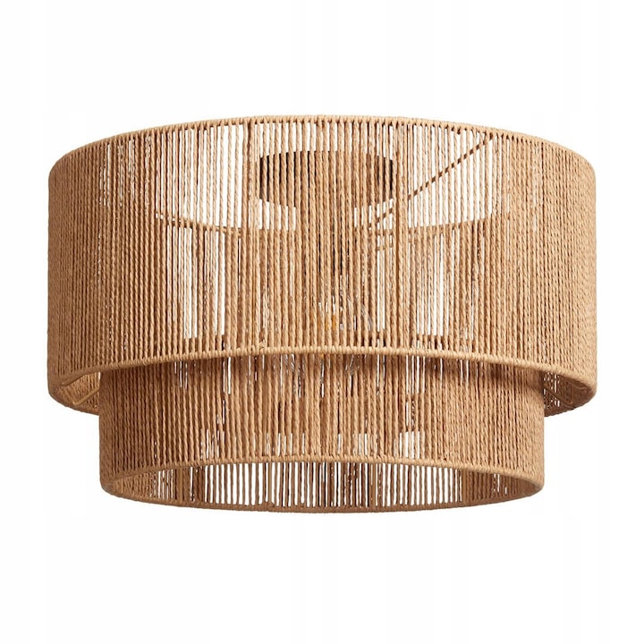 Lampa Suspendata Naturala din Sfoara Ethnic Boho 46cm E27