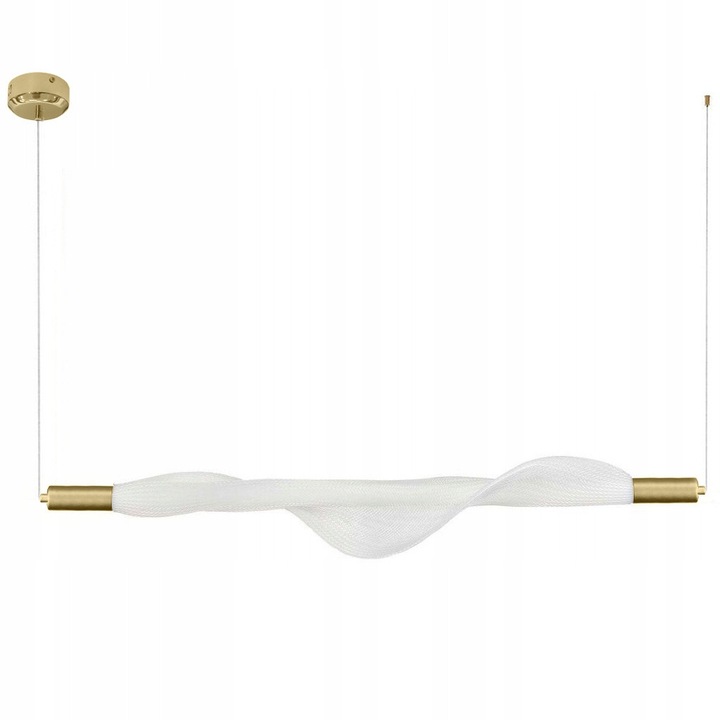 Lampa Suspendata LED Aurie Alba Liniara Moderna pentru Salon/Bucatarie