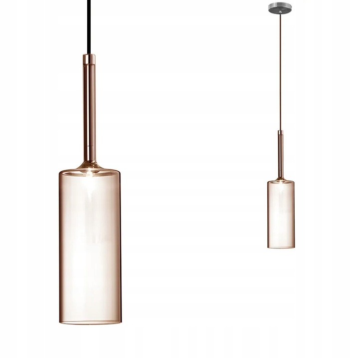 Lampa Suspendata Sticla Chihlimbar Transparenta G4 8cm