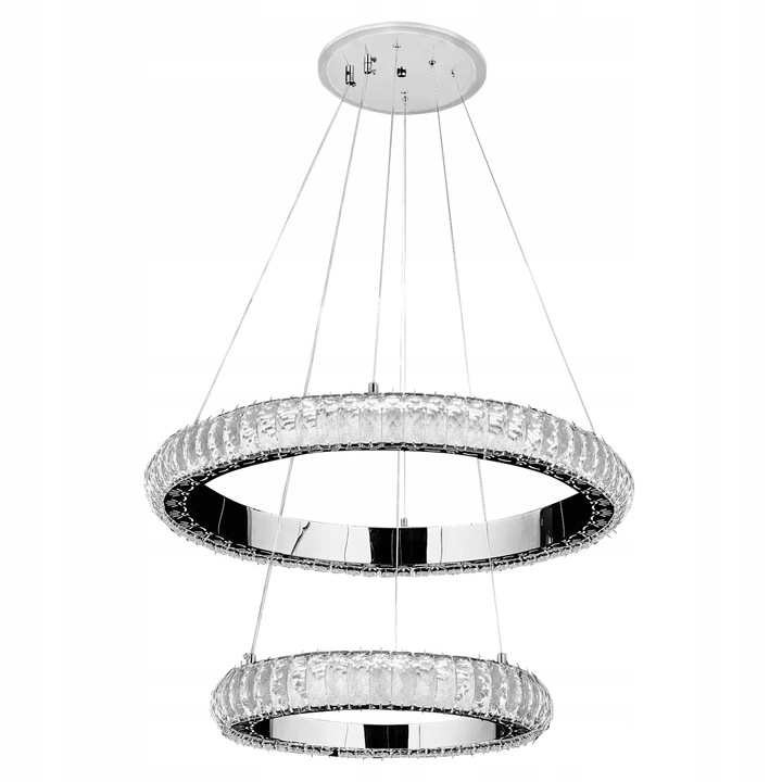 Lampa Wisząca LED Toollight G044-2CP Crom, 2 Cercuri, 120W