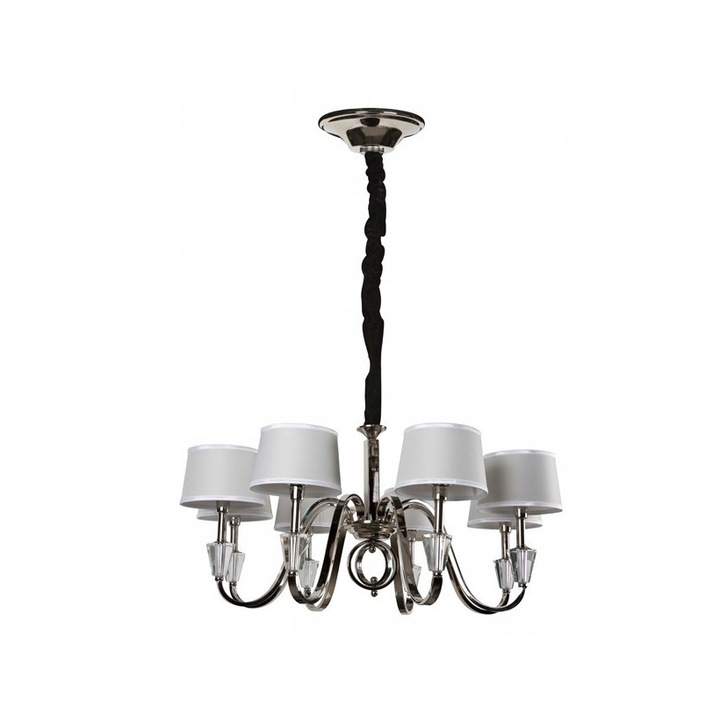 Lampa Ravena 8 brate, 8xE14, 88cm, Candelabru Glamour