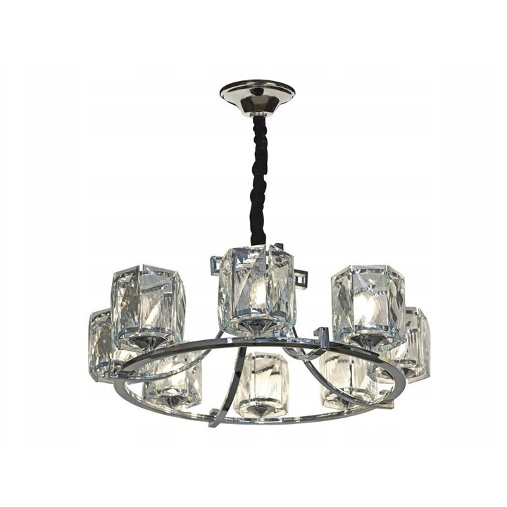 Lampa suspendata Estrela 60158/8, 8 becuri E14, crom