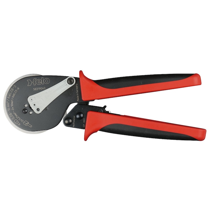 Clesti de crimpare pentru tuleje cabluri FELO, 0,08-16 mm², lungime 215mm, set cu 2 surubelnite Felo Z1 si Z2