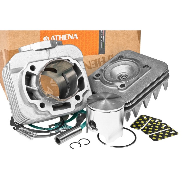 Set cilindru Athena Sport Pro 70cc, aluminiu, 10 CP, pentru motoare Gilera 50 AC 2T / Piaggio 50 AC 2T / Vespa 50 AC 2T