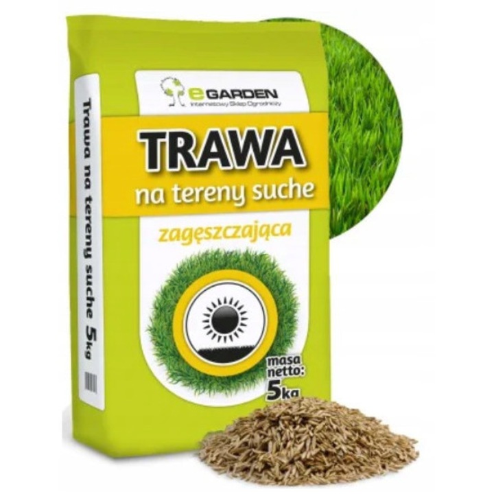 Trawa pentru terenuri uscate, Egarden, 5kg, rezistenta la seceta, 200m2