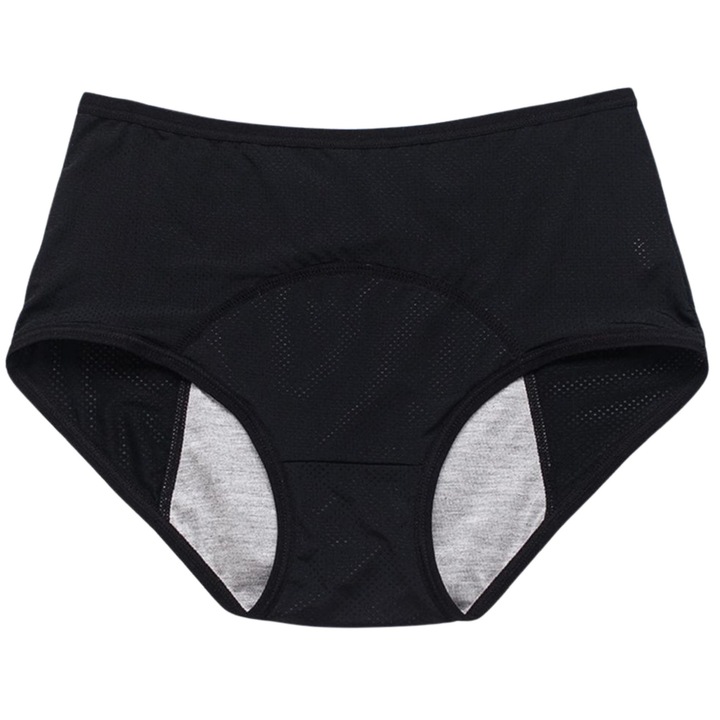 Menstruációs Bugyi Szett, 3XL, fekete, környezetbarát, újrafelhasználható