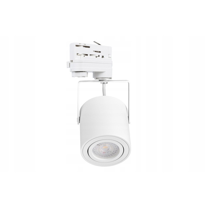 Spot LED 3 Fazat GU10 Alb, Aluminiu, Rotativ 320°