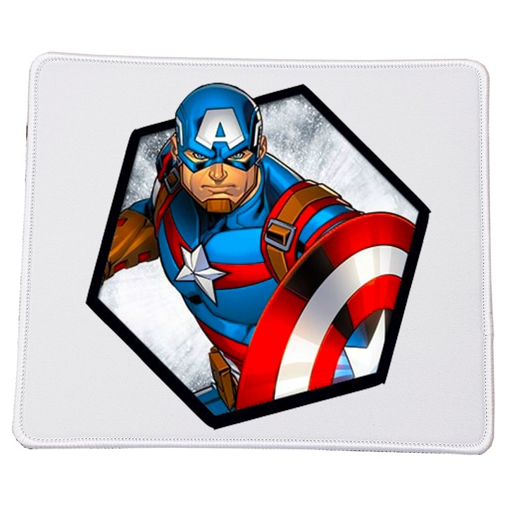 Mousepad Captain America No4 23x20cm material dur, design comic, antiderapant