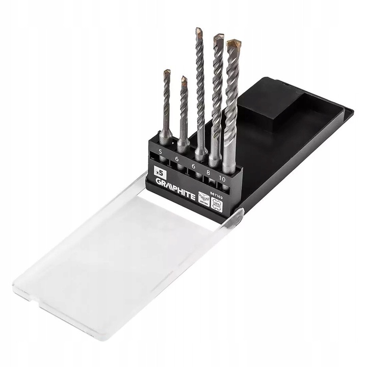 Set 5 Biti Beton SDS Plus GRAPHITE 5-10mm, 110-160mm