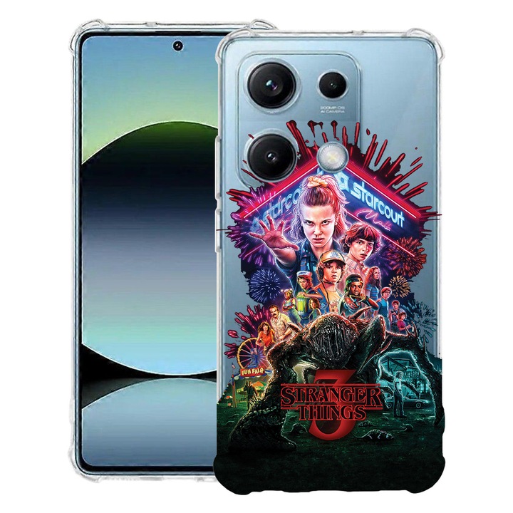 BestCase® Husa Anti Shock Compatibil cu Xiaomi Redmi 15C 5G (173mm), cu Design Stranger Things, Reinforced 4 Corners, 2099964 AS 372