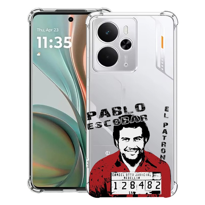 BestCase® Husa Anti Shock Compatibil cu Poco M7 Pro 5G, cu Design Pablo Escobar, Reinforced 4 Corners, 2099994 AS 444