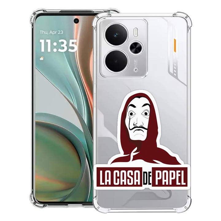 BestCase® Husa Anti Shock Compatibil cu Poco M7 Pro 5G, cu Design Money Heist, Reinforced 4 Corners, 2099994 AS 719