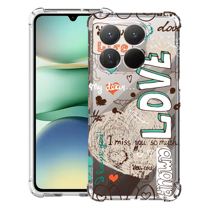 BestCase® Husa Anti Shock 1.5mm Compatibil cu Motorola Moto G86 Power, cu Design Love, Reinforced 4 Corners, 3119591 AS 25