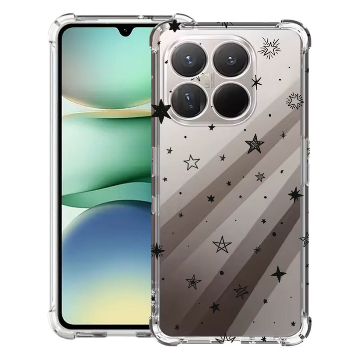 BestCase® Husa Anti Shock 1.5mm Compatibil cu Motorola Moto G86 Power, cu Design Stars, Reinforced 4 Corners, 3119591 AS 143