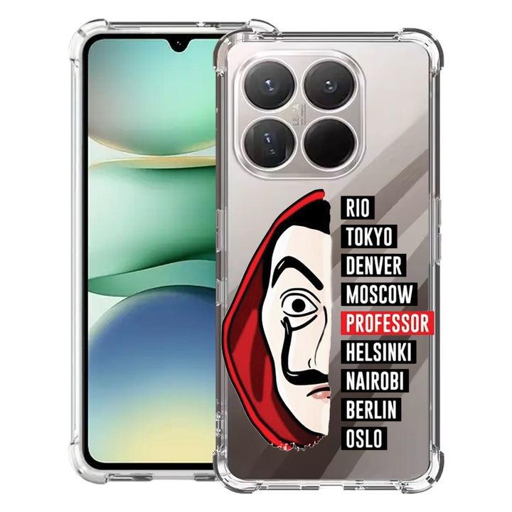 BestCase® Husa Anti Shock 1.5mm Compatibil cu Motorola Moto G86 Power, cu Design La Casa De Papel, Reinforced 4 Corners, 3119591 AS 302