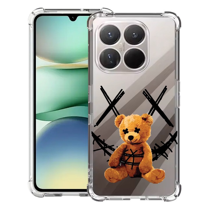 BestCase® Husa Anti Shock 1.5mm Compatibil cu Motorola Moto G86 Power, cu Design Teddy Bear Smile, Reinforced 4 Corners, 3119591 AS 982
