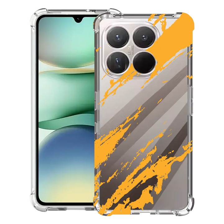 BestCase® Husa Anti Shock 1.5mm Compatibil cu Motorola Moto G86 Power, cu Design Golden Stripes, Reinforced 4 Corners, 3119591 AS 1054