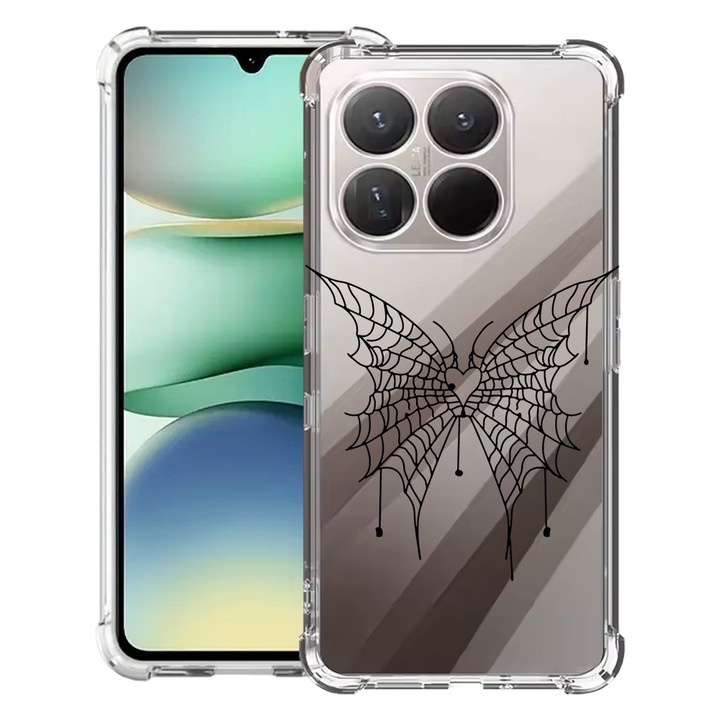 BestCase® Husa Anti Shock 1.5mm Compatibil cu Motorola Moto G86 Power, cu Design Butterfly, Reinforced 4 Corners, 3119591 AS 1042