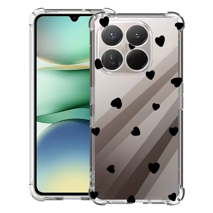 BestCase® Husa Anti Shock 1.5mm Compatibil cu Motorola Moto G86 Power, cu Design Heart Pattern, Reinforced 4 Corners, 3119591 AS 1041