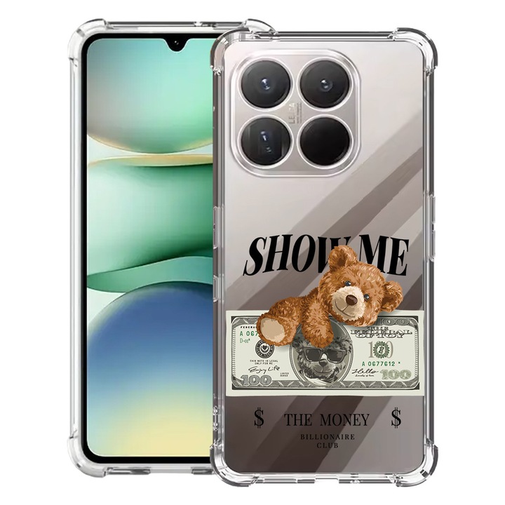 BestCase® Husa Anti Shock 1.5mm Compatibil cu Motorola Moto G86 Power, cu Design Teddy Bear Show Me The Money, Reinforced 4 Corners, K2 3119591 AS 1453