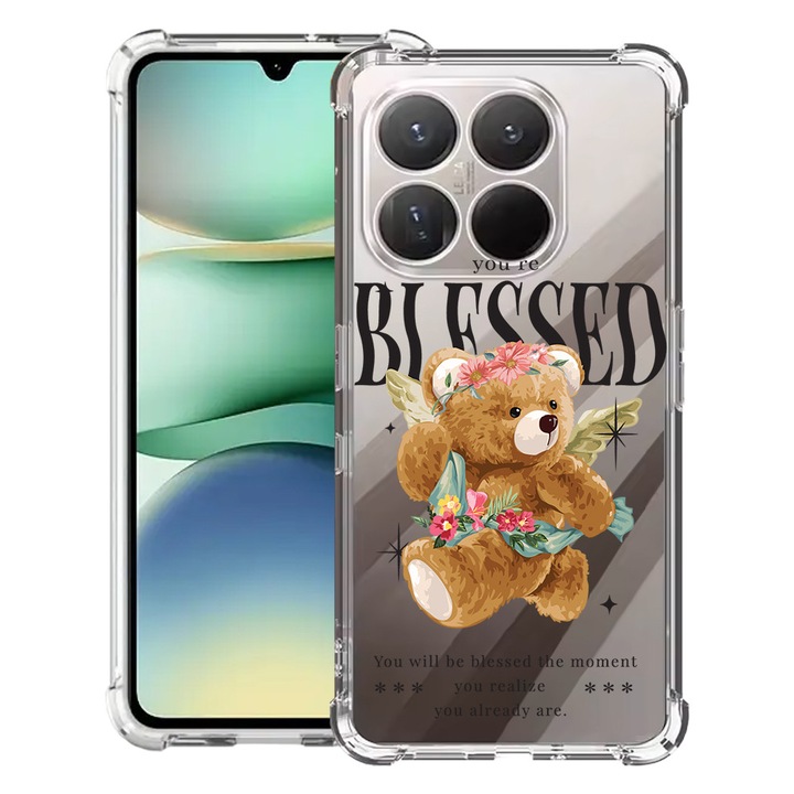 BestCase® Husa Anti Shock 1.5mm съвместим с Motorola Moto G86 Power, с дизайн Мече Blessed, подсилени 4 ъгъла, 3119591 AS 1561