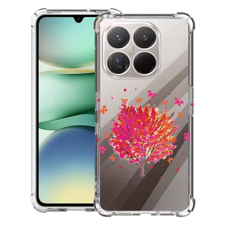 BestCase® Husa Anti Shock 1.5mm Compatibil cu Motorola Moto G86 Power, cu Design Butterflies Tree, Reinforced 4 Corners, 3119591 AS 1846