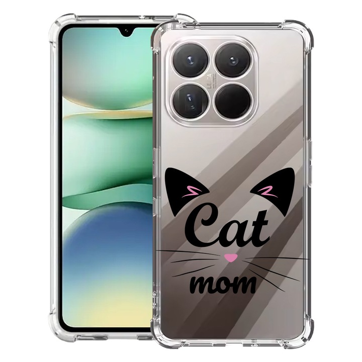 BestCase® Ütésálló tok 1.5mm Kompatibilis Motorola Moto G86 Power, Cat Mom Design, Megerősített 4 sarok, 3119591 AS 1850
