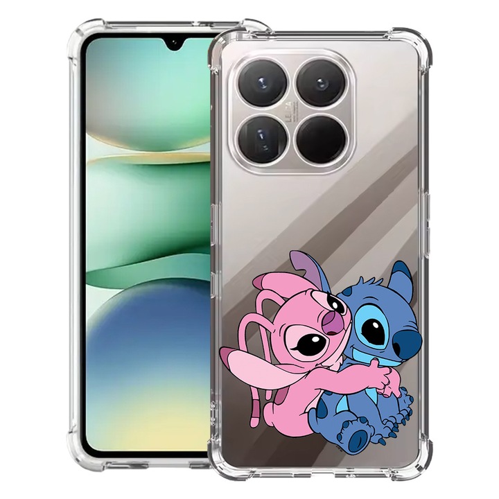 BestCase® Husa Anti Shock Compatibil cu Xiaomi 15T, cu Design Angel Hugging Stitch, Reinforced 4 Corners, 2100000 AS 1842