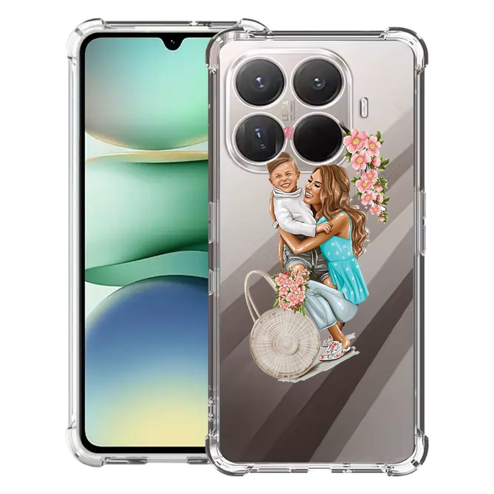 BestCase® Ütésálló tok Xiaomi 15T Pro készülékkel kompatibilis, Mom Life With a Boy dizájnnal, megerősített 4 sarokkal, 2100001 AS 559