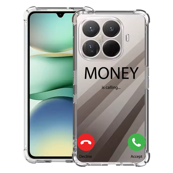 BestCase® Husa Anti Shock Compatibil cu Xiaomi 15T Pro, cu Design Money Is Calling, Reinforced 4 Corners, 2100001 AS 986