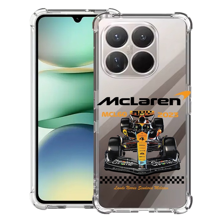 BestCase® Husa Anti Shock 1.5mm Compatibil cu Motorola Moto G86 Power, cu Design McLaren, Reinforced 4 Corners, 3119591 AS 1877