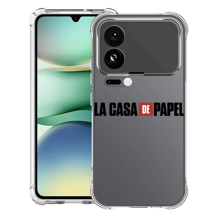 Удароустойчив калъф BestCase за Xiaomi 17 Pro Max, дизайн La Casa De Papel, подсилени ъгли, 1.5мм, черен