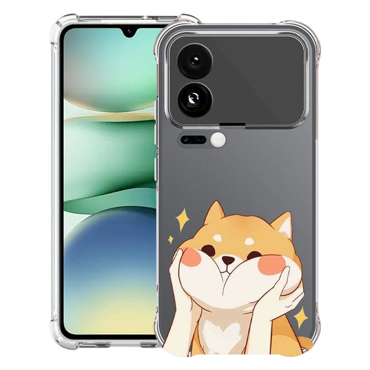 BestCase® Противошоков калъф съвместим с Xiaomi 17 Pro Max, с дизайн емоджи - Sweet Cat, подсилени 4 ъгъла, 2099998 AS 596