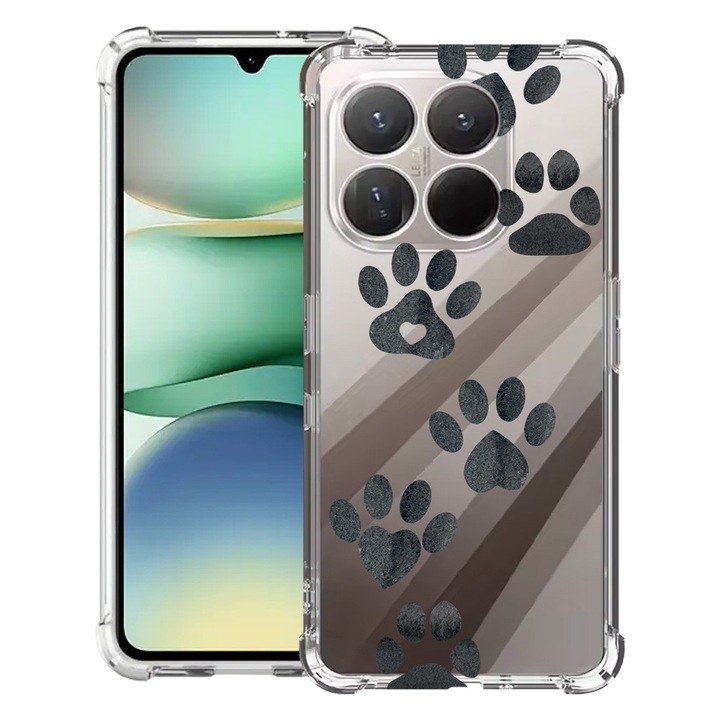 BestCase® Husa Anti Shock 1.5mm Compatibil cu Motorola Moto G86 Power, cu Design Dog Paw, Reinforced 4 Corners, 3119591 AS 1013