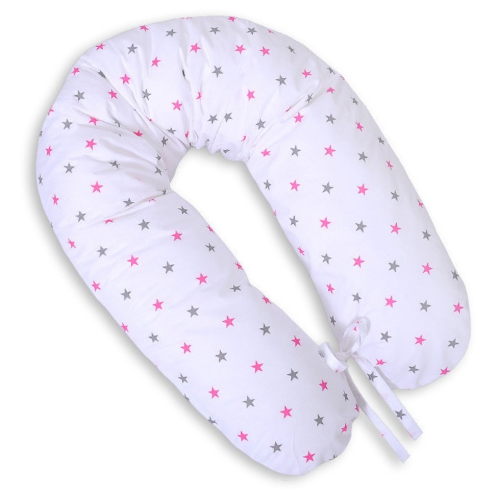 Fata pentru perna de gravida Bobono, 100% bumbac 170cm