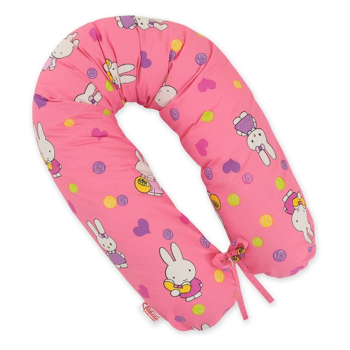 Fata pentru perna de gravida Bobono, 100% bumbac 170cm